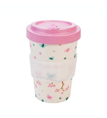 Woodway Kelímek na kávu z bambusu 400ml - BirdiesWoodway Kelímek na kávu z bambusu 400ml - Birdies