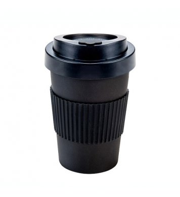 Woodway Kelímek na kávu z bambusu 400ml - Black