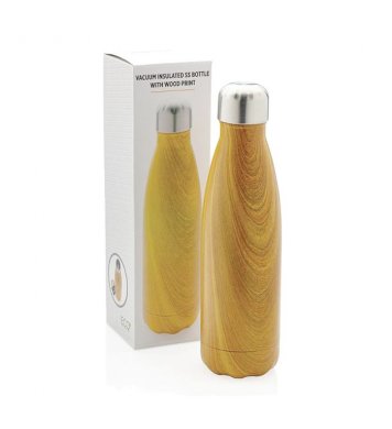 XD Design Nerezová láhev na vodu 500ml - světlé dřevo obal