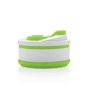 XD Design Skládací silikonový hrnek - zelený 360ml