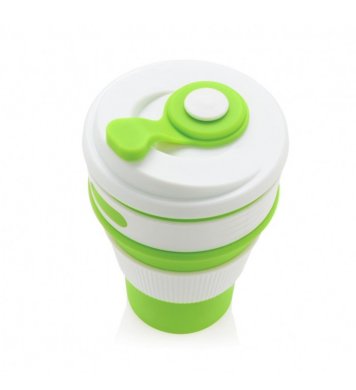 XD Design Skládací silikonový hrnek - zelený 360ml