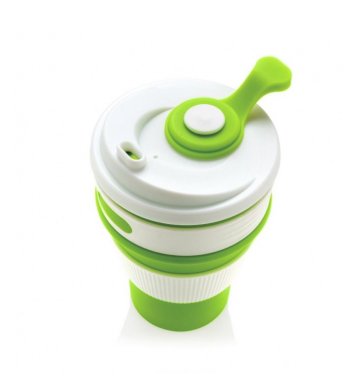 XD Design Skládací silikonový hrnek - zelený 360ml