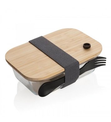 XD Design Skleněný svačinový box s příborem 750ml