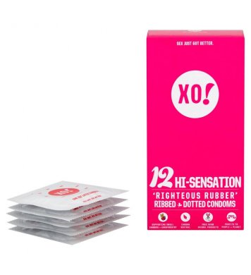 XO Kondomy z přírodního latexu Hi Sensation 12ks
