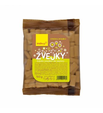 Žvejky s propolisem, citrón a vitamín C 100g Wolfberry