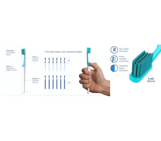 TIO Zubní kartáček medium - modrý
