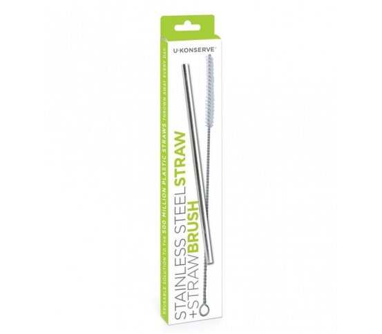 U Konserve Nerezové brčko s kartáčkem