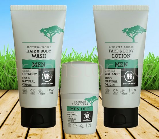 Urtekram 2v1 Sprchový gel a šampon pro muže 150ml