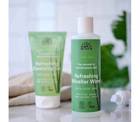 Přírodní čistící gel a micelární voda Urtekram