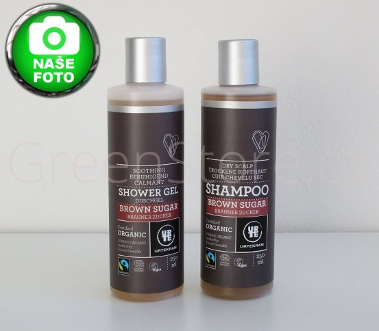 Přírodní sprchový gel a šampon, kompletní série Brown Sugar Urtekram