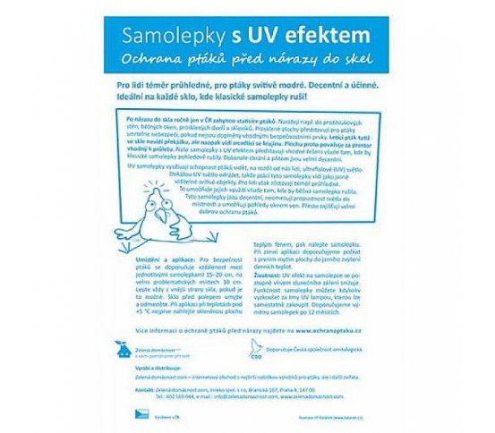 UV Ptačí samolepky na sklo - kolečka 40ks