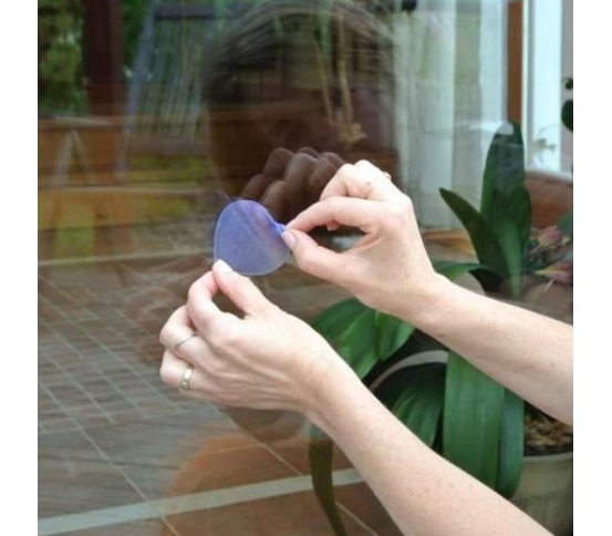 UV Snímatelné samolepky na sklo - listy lípy 40ks