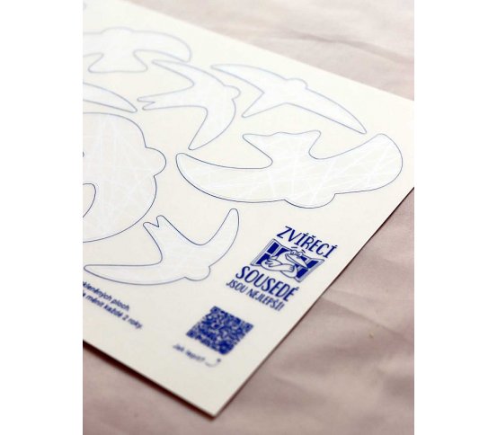 domácnost Snímatelné UV Samolepky na sklo proti ptákům 12ks - siluety s cikcak pruhy