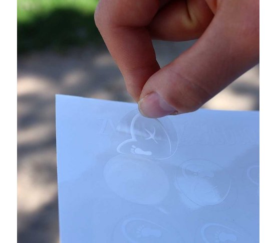 ochranné okno UV Samolepky na sklo proti ptákům 54ks - stopy v kolečku