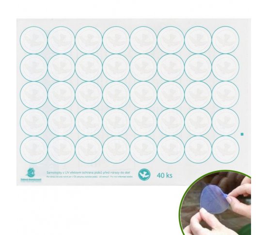 UV Snímatelné samolepky na sklo - kolečka 40ks zelená domácnost