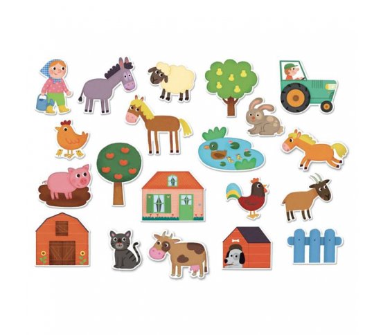 Vilac Dřevěné magnetky farma 20 ks