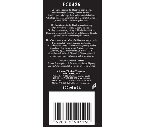 Vonná esence Citronella Insectoff 100ml 2