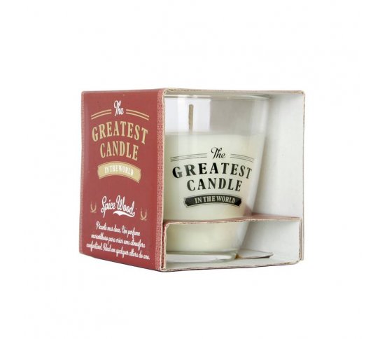 Vonná svíčka ve skle 130g - dřevo a koření The Greatest Candle in the World