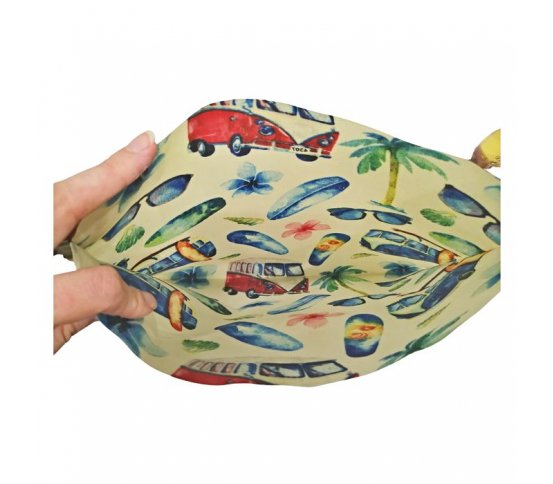Voskovaná šitá kapsička na rohlík - Hawai 27x22cm Nepytlík