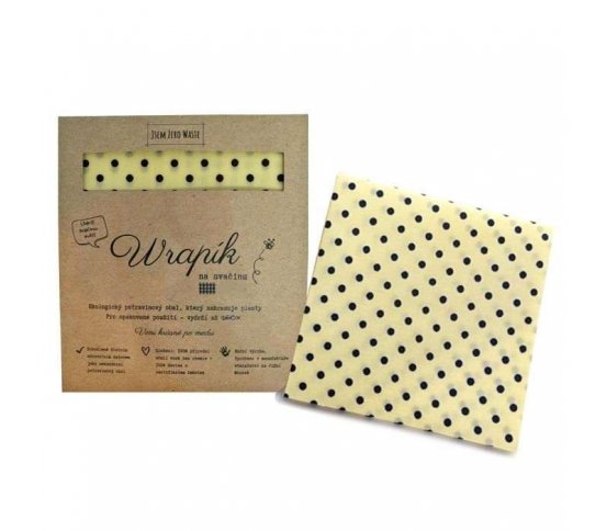 Voskovaný sáček na chleba - Tečky 32x30cm Nepytlík