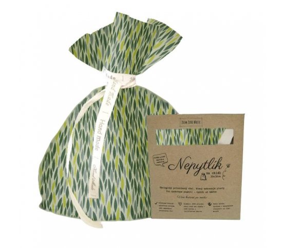 Voskovaný sáček na chleba - Lístky 32x30cm Nepytlík