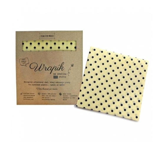 Voskovaný ubrousek 25x25cm - tečky Wrapík