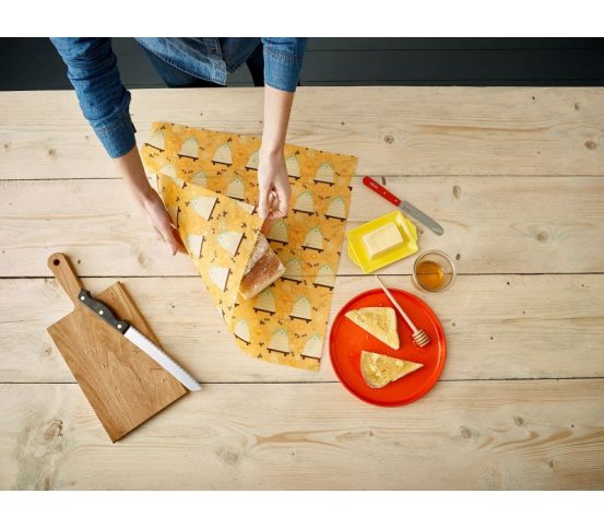 Voskovaný ubrousek na chleba 50x50cm - Bee Hive The Beeswax Wrap