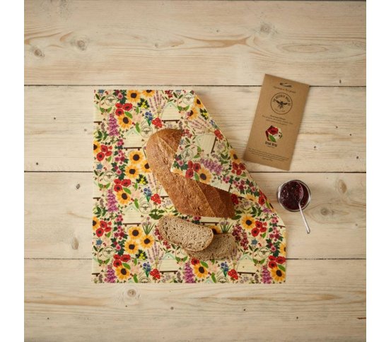 Voskovaný ubrousek na chleba 50x50cm - Floral The Beeswax Wrap