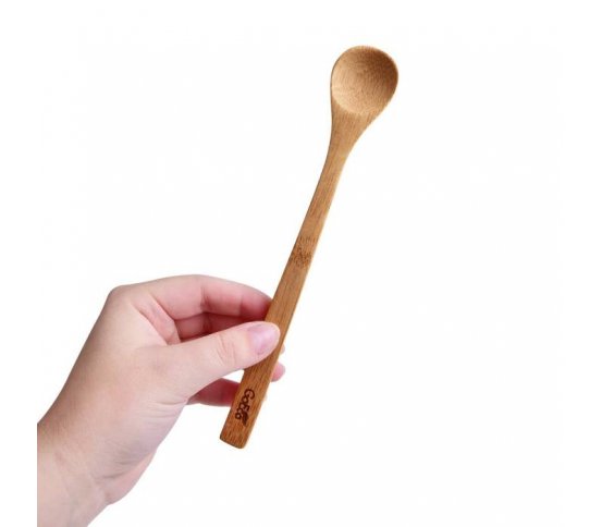 Sada 6 dlouhých bambusových čajových lžiček