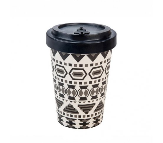 Woodway Kelímek na kávu z bambusu 400ml - Aztec