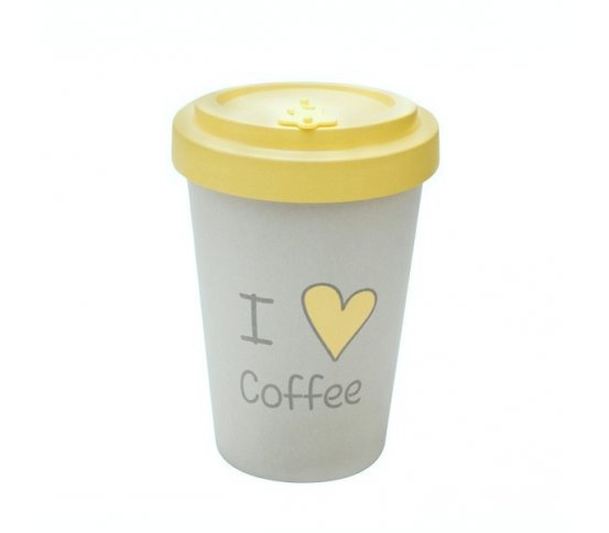 Woodway Kelímek na kávu z bambusu 400ml - I love coffee