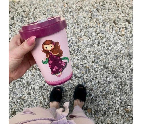 Woodway Kelímek na kávu z bambusu 400ml - Sybile Sophia