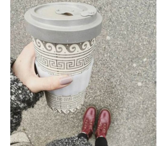 Woodway Kelímek na kávu z bambusu 500ml - Greek