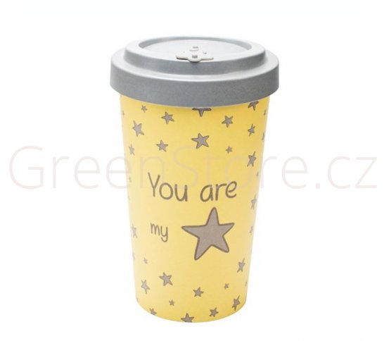 Woodway Kelímek na kávu z bambusu 500ml - You are my star