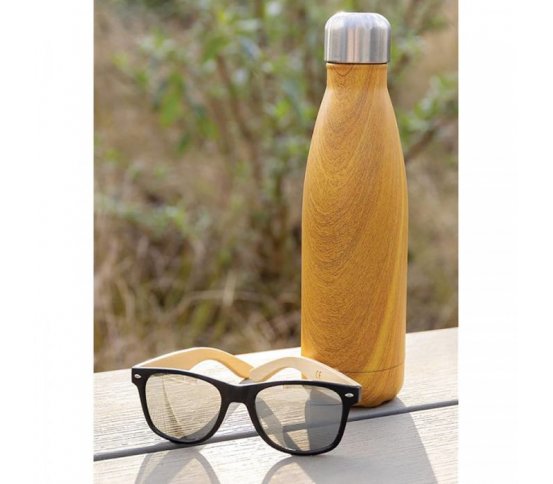 XD Design Nerezová láhev na vodu 500ml - foto světlé dřevo