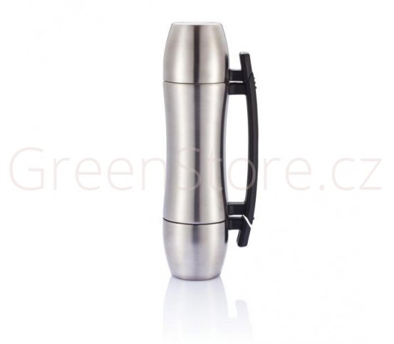 Nerezová termoska na horké nápoje 700ml s hrníčky