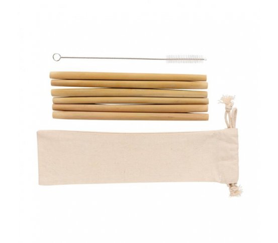 XD Design Sada 6ks bambusových brček, kartáčku, pytlíku
