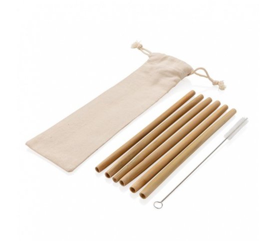 XD Design Sada 6ks bambusových brček, kartáčku, pytlíku
