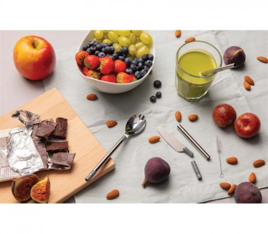 XD Design Sada nerezových příborů, brčka a pouzdra