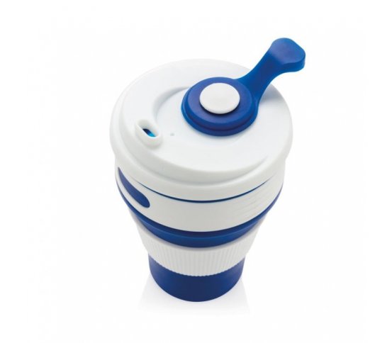 XD Design Skládací silikonový hrnek - modrý 360ml