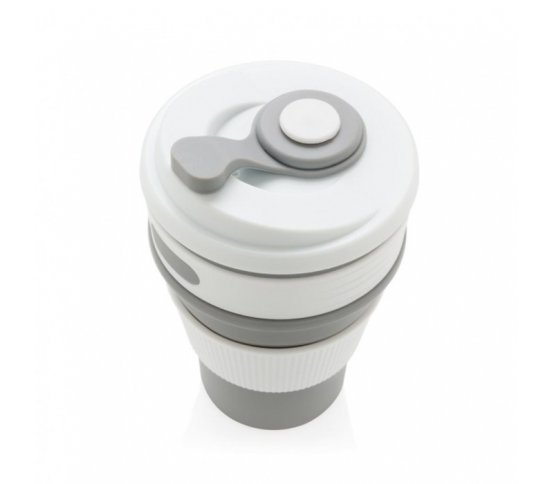 XD Design Skládací silikonový hrnek - šedý 360ml