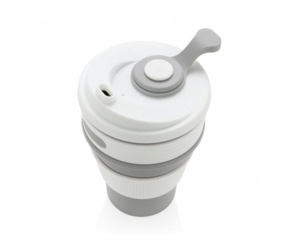 XD Design Skládací silikonový hrnek - šedý 360ml