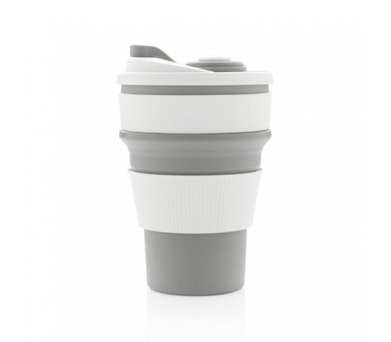 XD Design Skládací silikonový hrnek - šedý 360ml