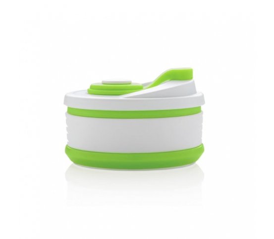 XD Design Skládací silikonový hrnek - zelený 360ml
