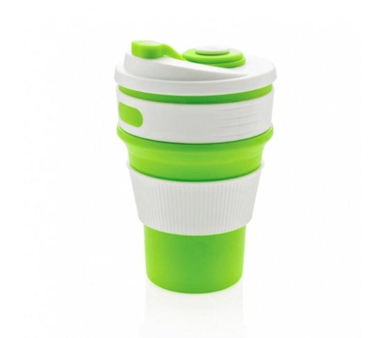 XD Design Skládací silikonový hrnek - zelený 360ml