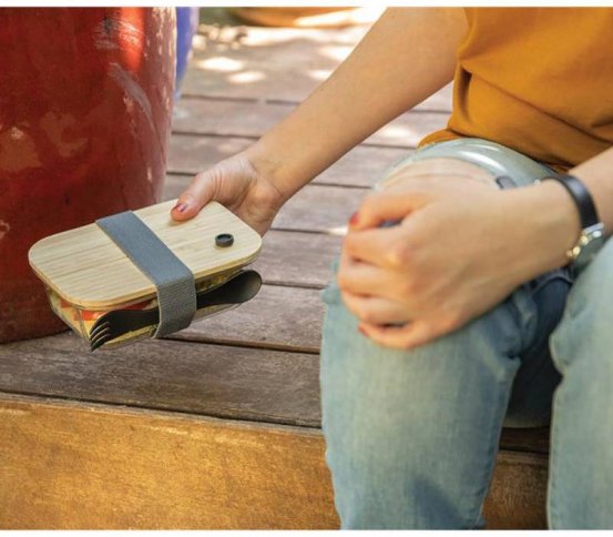 XD Design Skleněný svačinový box s příborem 750ml 3