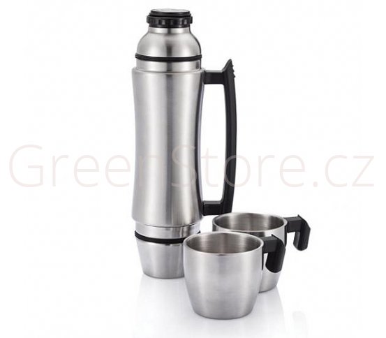 XD Design Wave Grip Termoska s rukojetí 700ml - stříbrná