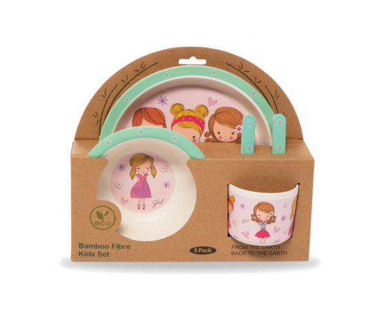 Zopa 5 dílná dětská jídelní sada - fashion girl