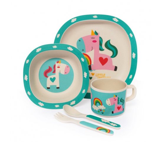 Zopa Bambusový hrníček s uchem - jednorožec