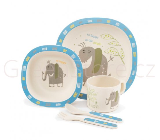 Zopa 5 dílná dětská jídelní sada - slon